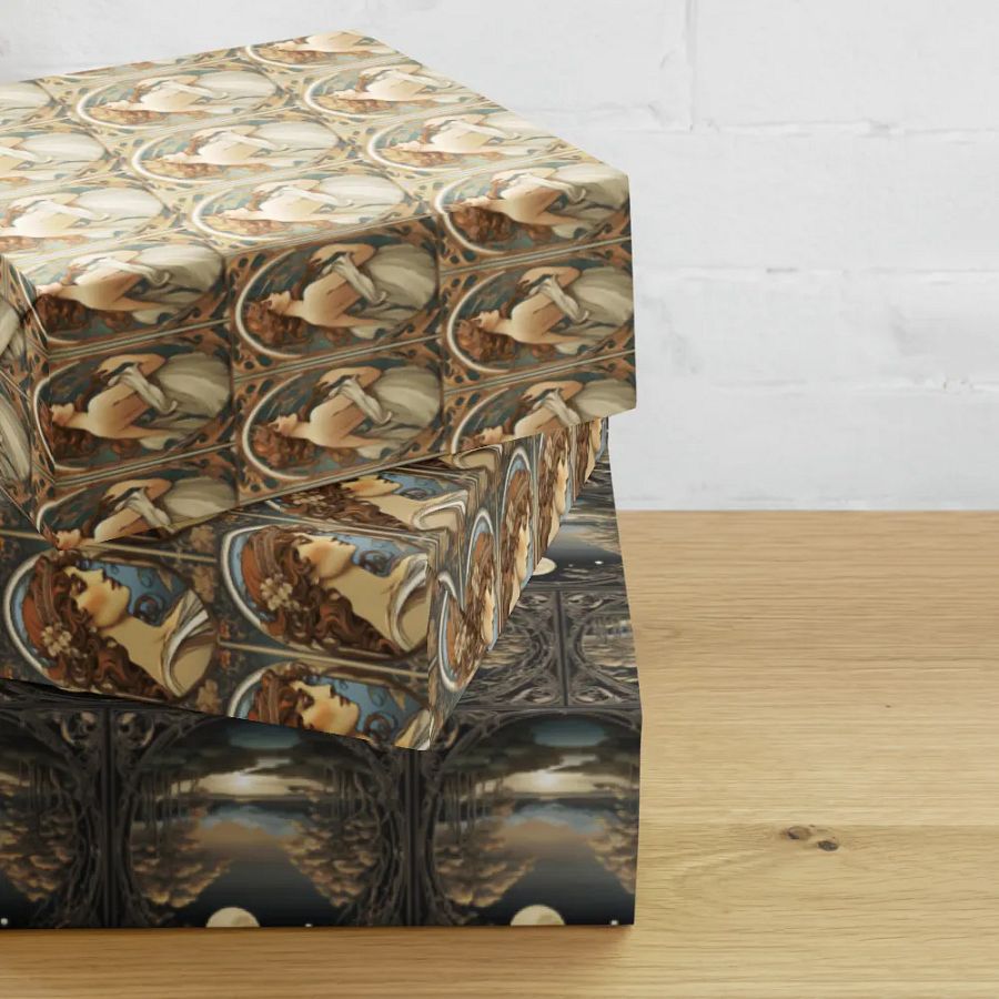 Art Nouveau Muse Wrapping Paper Set product image (10)