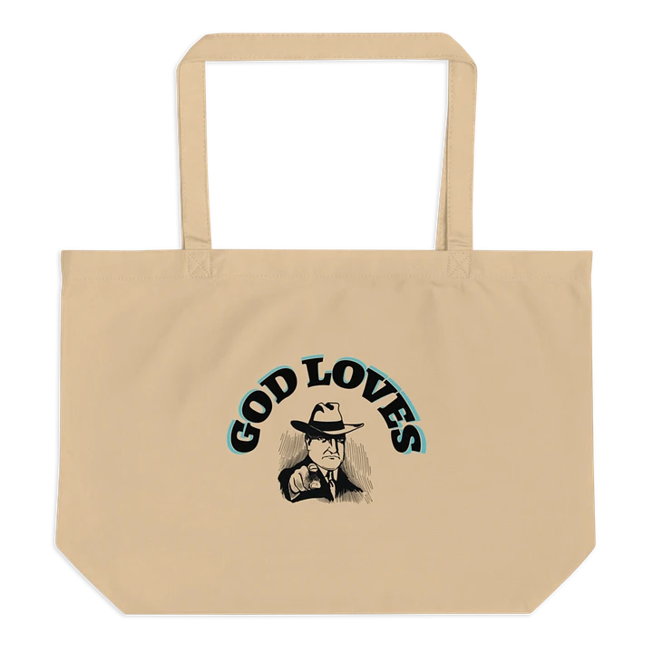 GOD LOVES YOU. Organic Canvas Tote: Stylish & Sustainable product image (2)