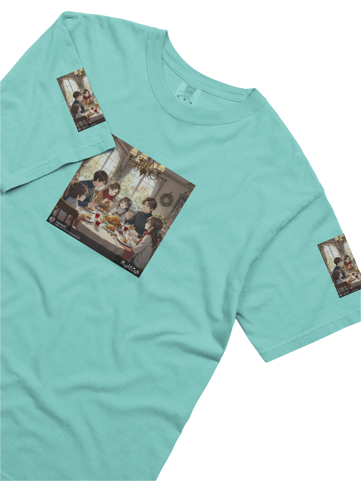 Festive Family Feast Cotton T-Shirt product image (5)