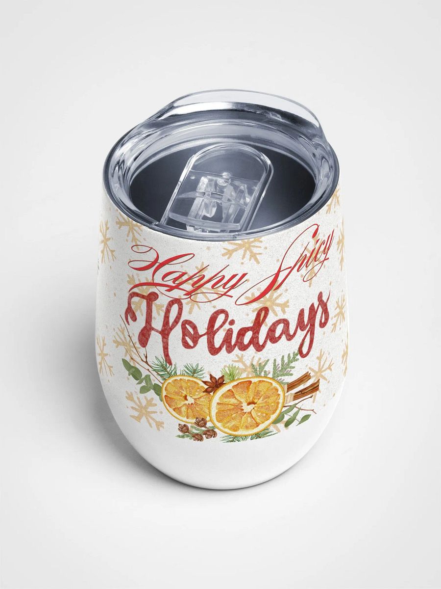 Spicy Holidays Wine Tumbler gift for moms dads friends colleagues product image (4)