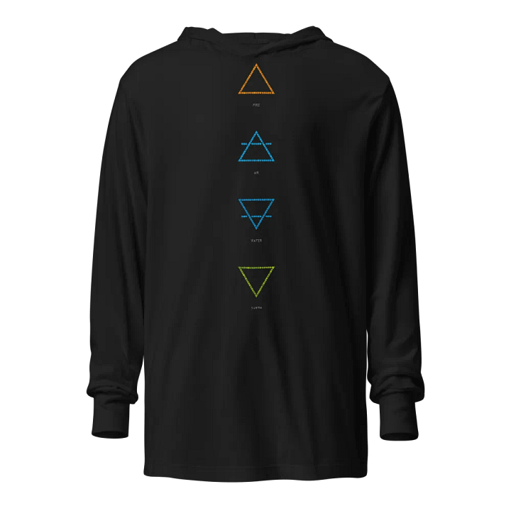 Elemental Triangle Symbols Hooded Tee product image (1)