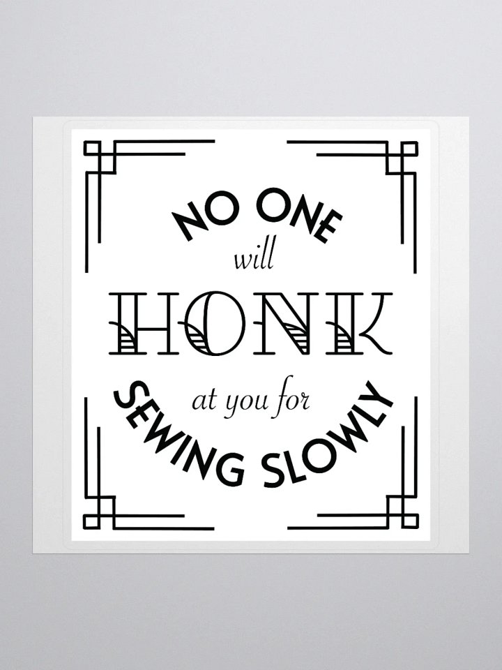 Sew Slowly Art Deco Sticker product image (1)