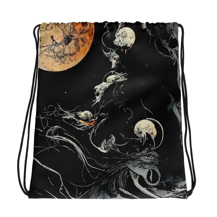 Contrast Straps All-Over Drawstring Bag product image (1)