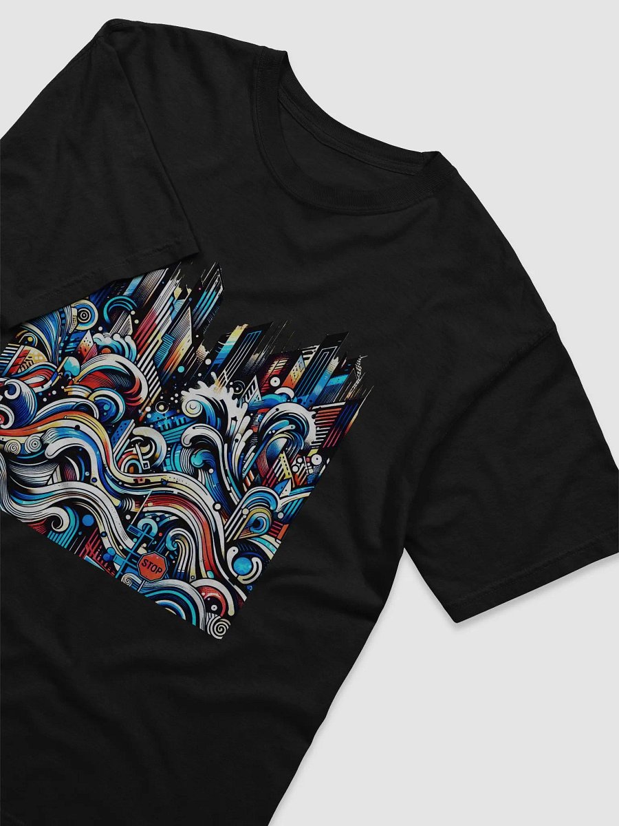 Waves Of The Street Black T-Shirt – Bold Urban Streetwear product image (3)