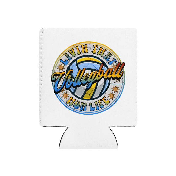 Livin That Mom Life Volleyball Can Cooler product image (1)
