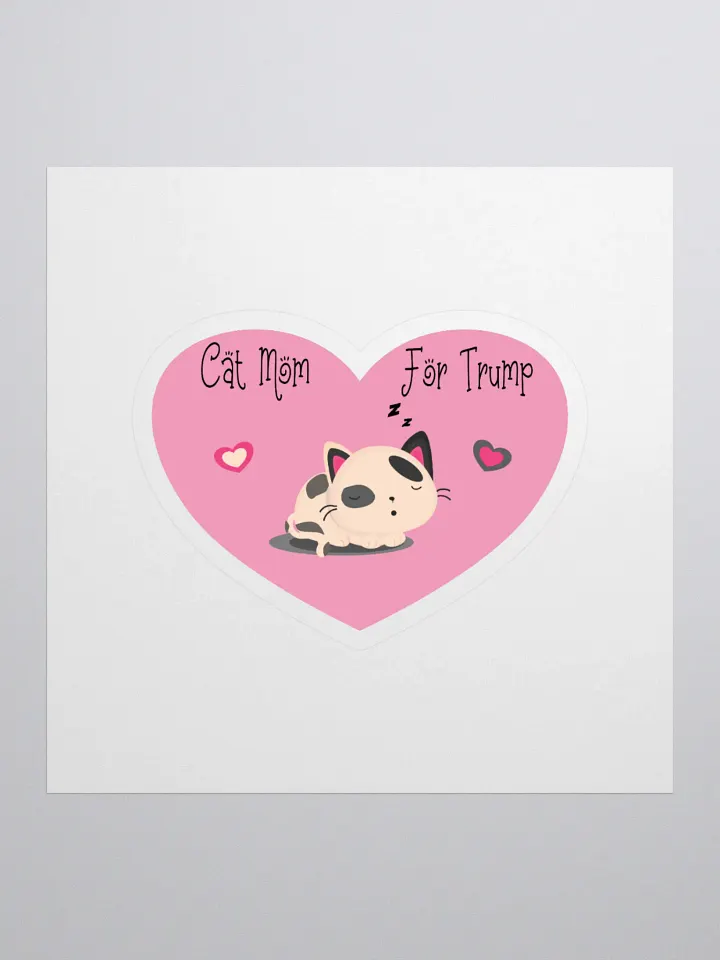 Cat Mom For Trump Sticker product image (1)