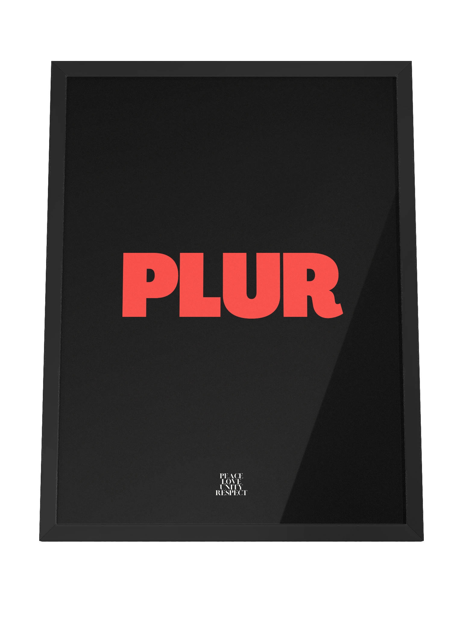 Peace. Love. Unity. Respect Red Framed Print product image (4)