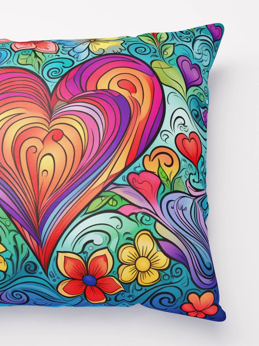 Rainbow of Colors Heart Pillow - Reversable product image (5)