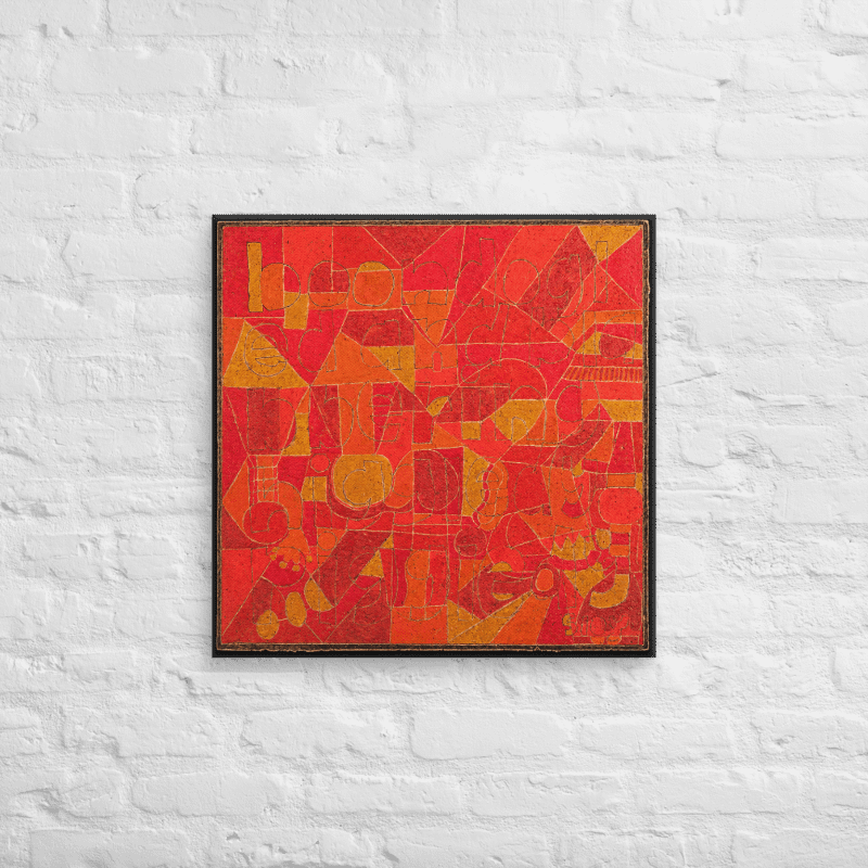 Boondoggled and Blabbering/Higgedly Piggledy on Canvas (32" x 32") with black border product image (2)