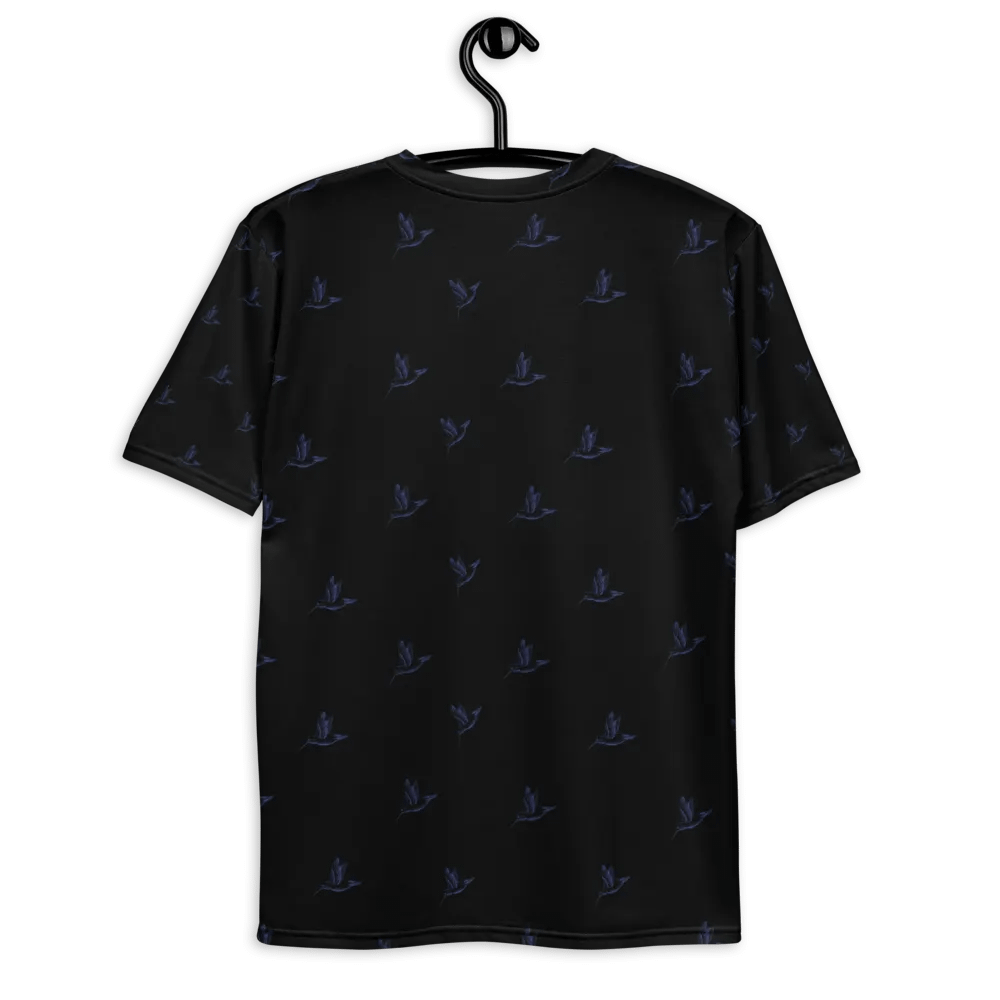 humming birds on black t shirt product image (8)