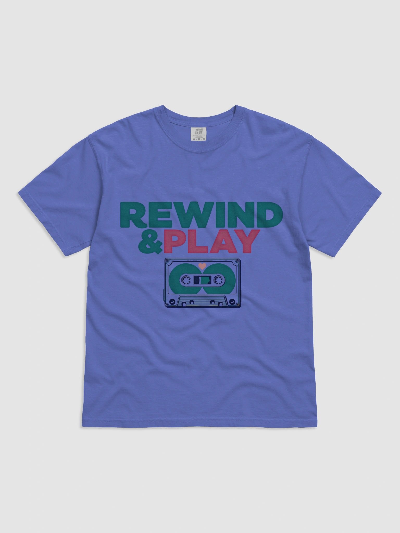 Rewind & Play Cassette Heart T-Shirt product image (1)