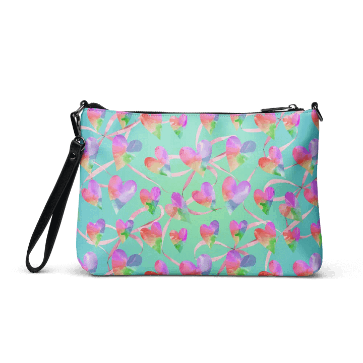 Whimsical Hearts All-Over Print Crossbody Bag for creative ladies and girls product image (2)