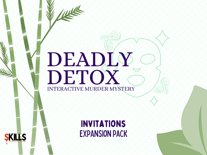 Deadly Detox - A Girls Only Spa-Themed Murder Mystery - Invitations Add-On product image (1)