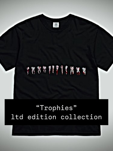 “Trophies” ltd edition Jon Silent collection, available this week only. Because we all love TEEF don’t we?