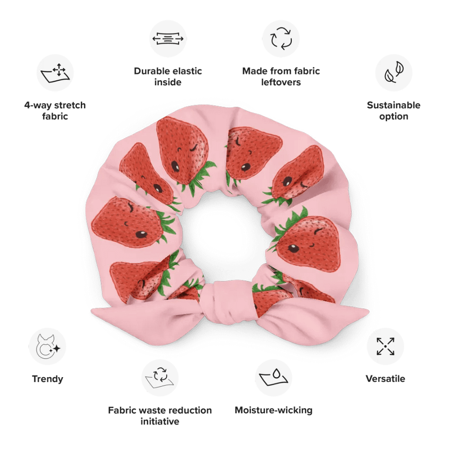 Lottie's Sweet Strawb Scrunchie - Pink product image (5)