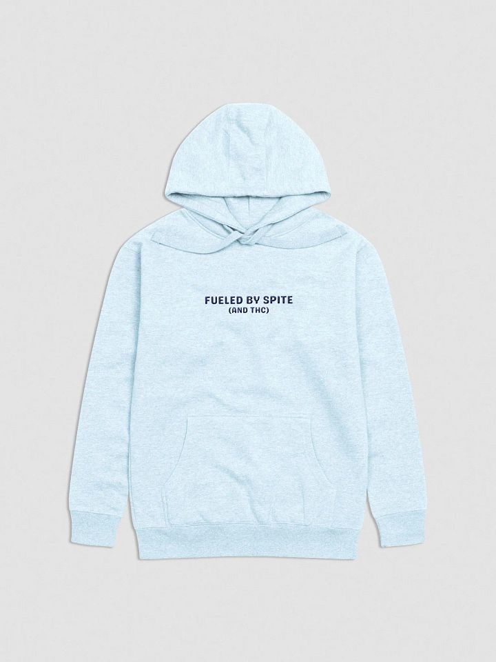 FUELED BY SPITE (navy thread) embroidered heavyweight hoodie product image (5)