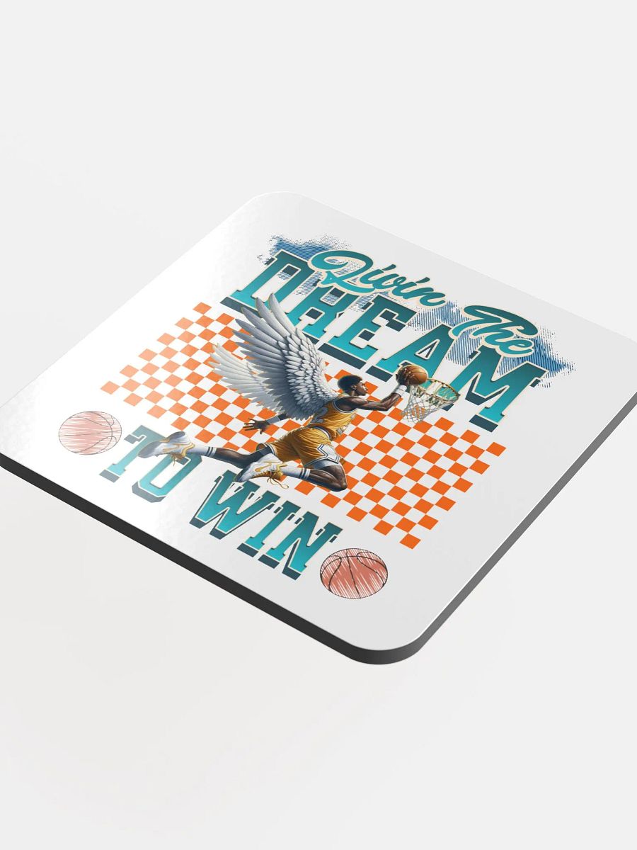 Livin The Dream To Win Basketball Dunk Angel Wings Coaster Set product image (4)