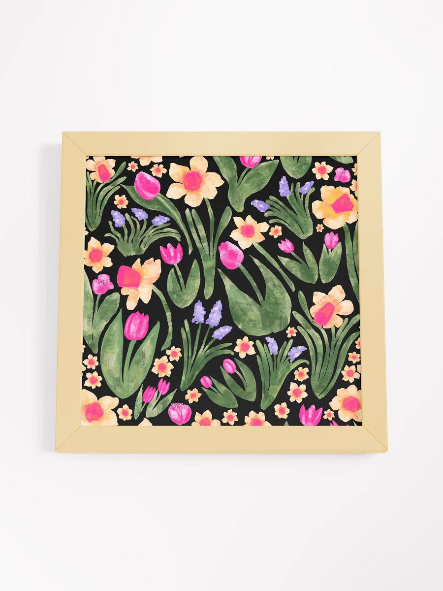 Spring Garden, Full Color on Black | Square Print | by Monique Faella Designs™ | Framed Coastal Wall Art | Museum-Quality Print product image (24)