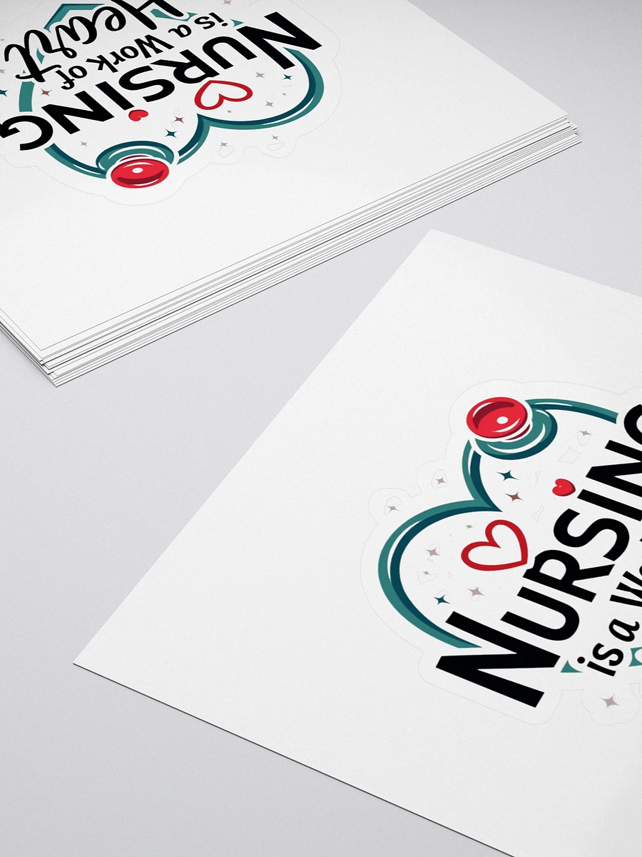 Nursing Heart Kiss Cut Stickers product image (4)