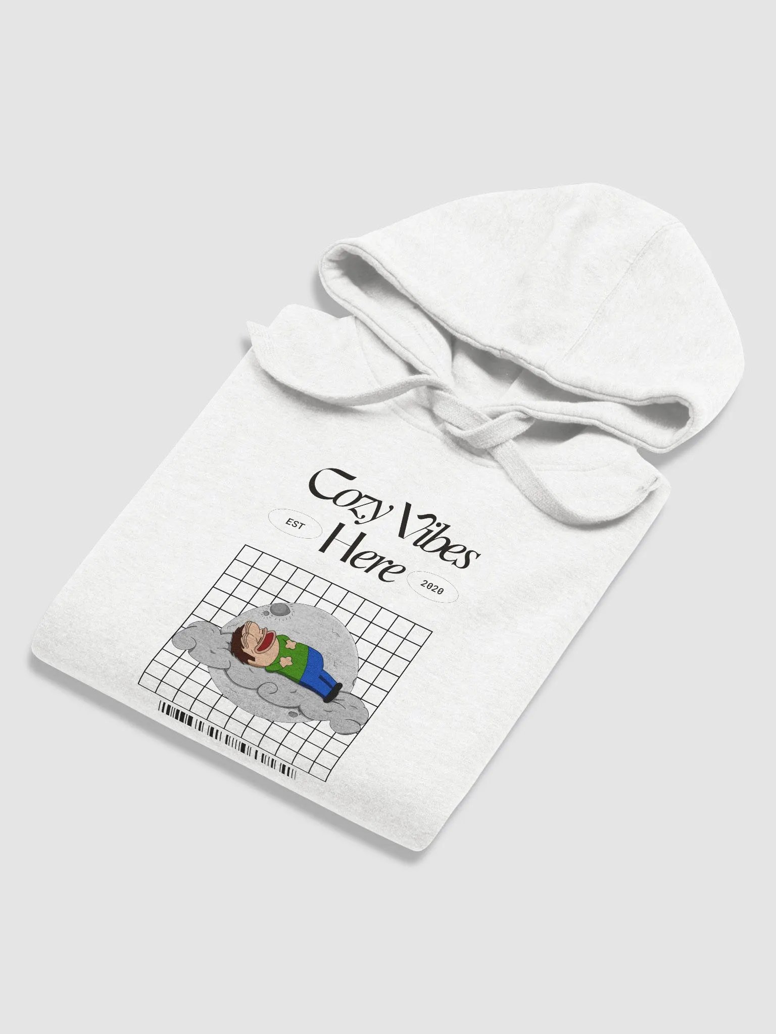Cozy Vibes Here Hoodie (White Edition) product image (6)