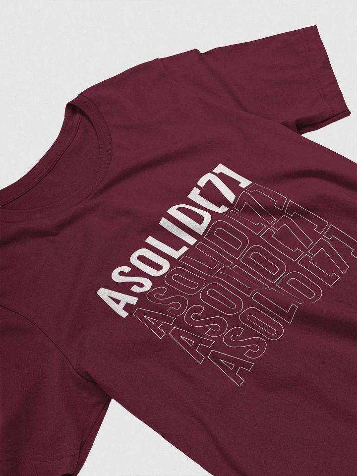 ASolid[7] Repeat Outline White Design Tee Shirt product image (1)