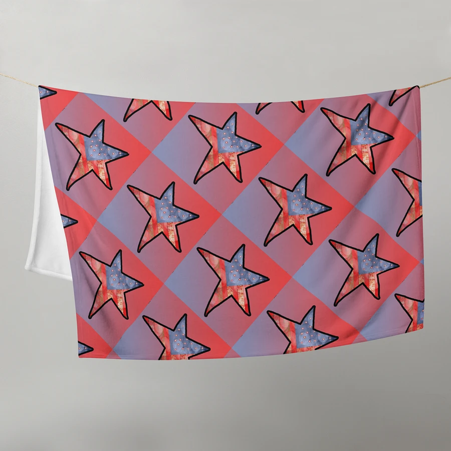 American Flag Star Pattern Throw Blanket product image (21)