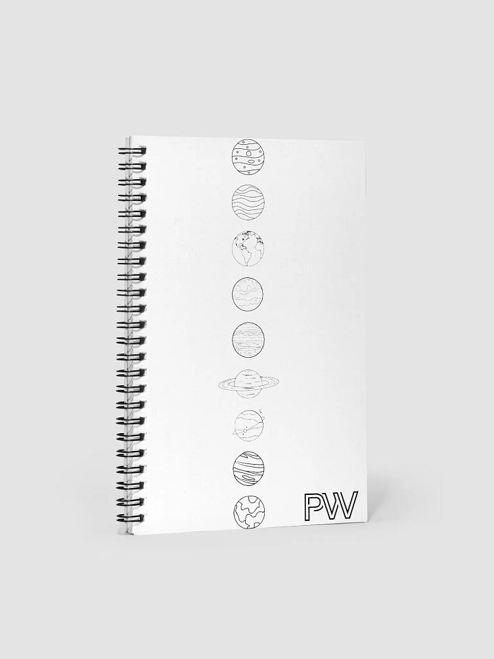 PW and vertical planets spiral notebook product image (1)