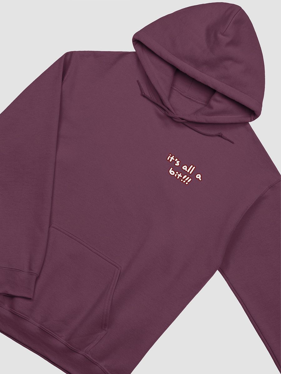 “It’s all a bit!!!” (sm. lined design, #6D1616) classic hoodie product image (43)