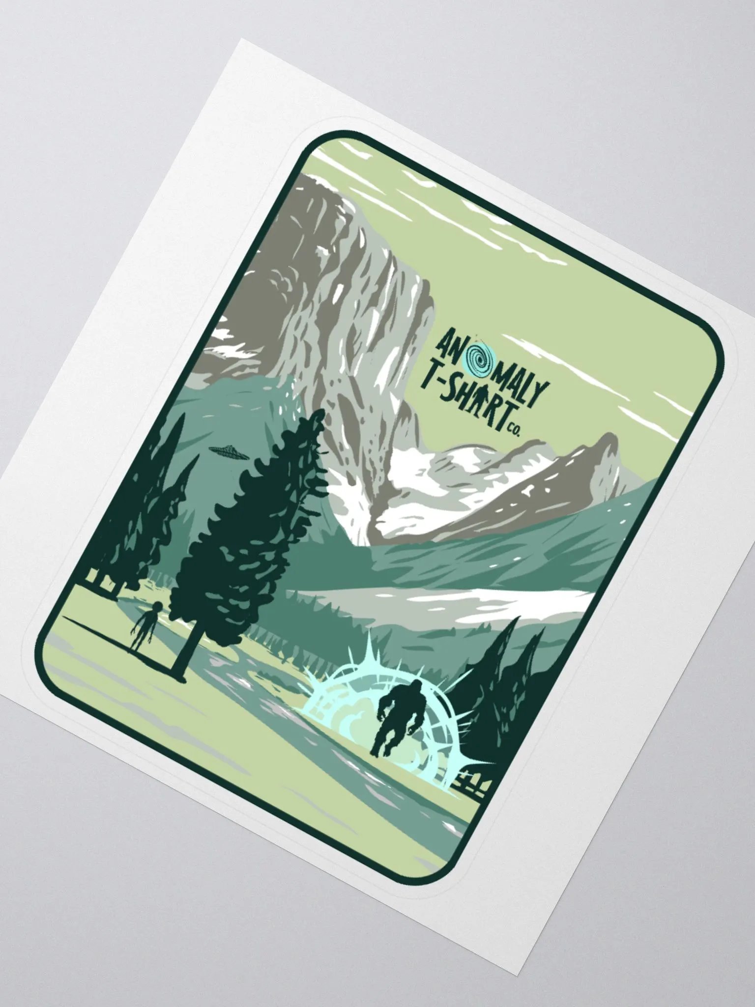 Yosemite Interdimensional Bigfoot UFO Kiss Cut Stickers product image (3)