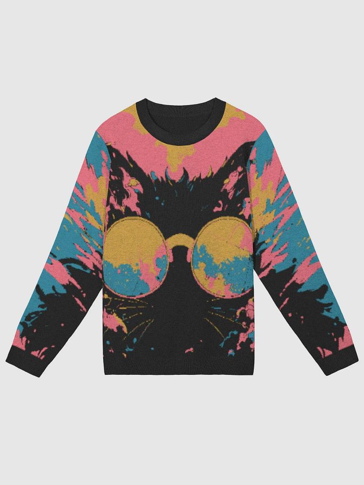 Psychedelic cat sweater product image (3)