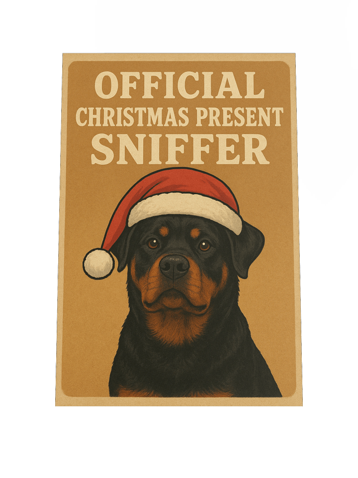 Rottweiler Official Christmas present sniffer Poster product image (2)