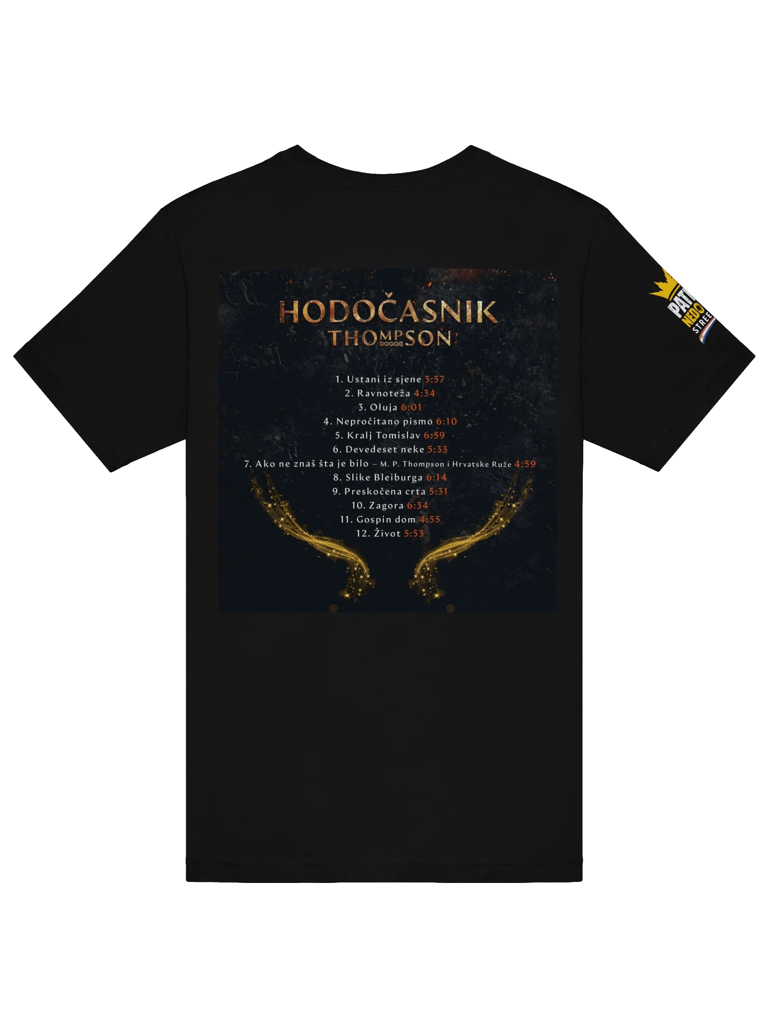Crowned Distressed Logo T-Shirt Thompson Hodočasnik product image (11)