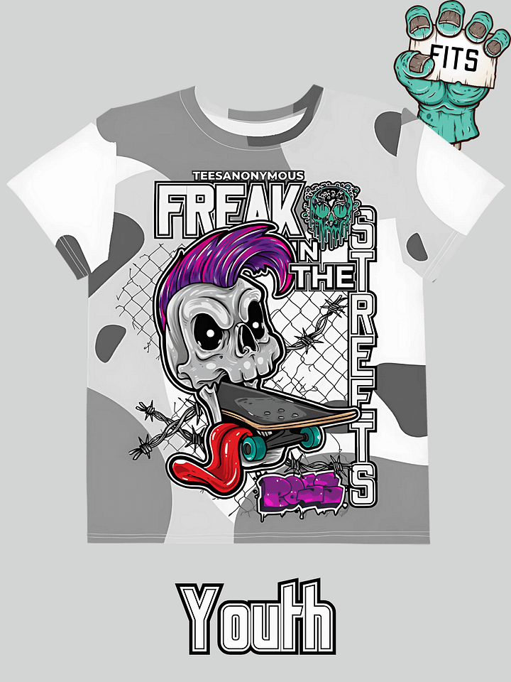 Youth Graphic Tee - Freak in the Streets V13 product image (1)
