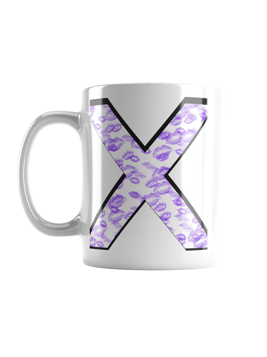 White X Purple Lipstick Kisses | Glossy White Mug product image (3)
