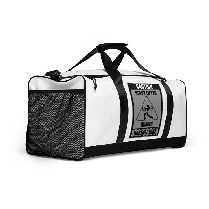 Caution Heavy Lifter Ahead-Barbell Zone Duffle Bag product image (2)