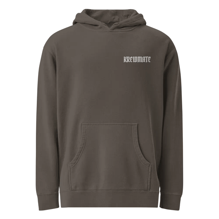 Krewmate Essentials Embroidered Hoodie (White Logo) product image (1)