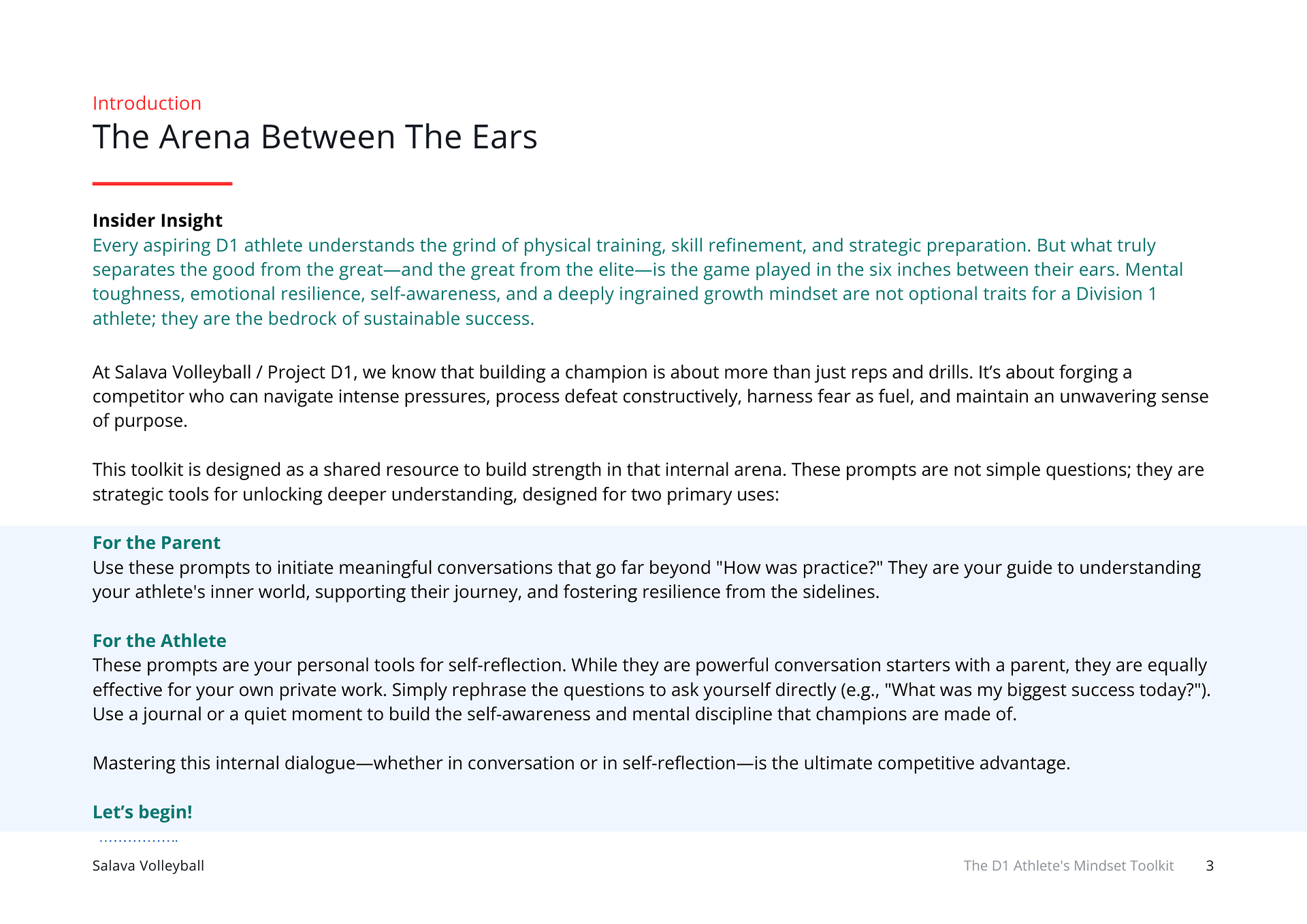 The D1 Athlete's Mindset Toolkit Guide product image (3)