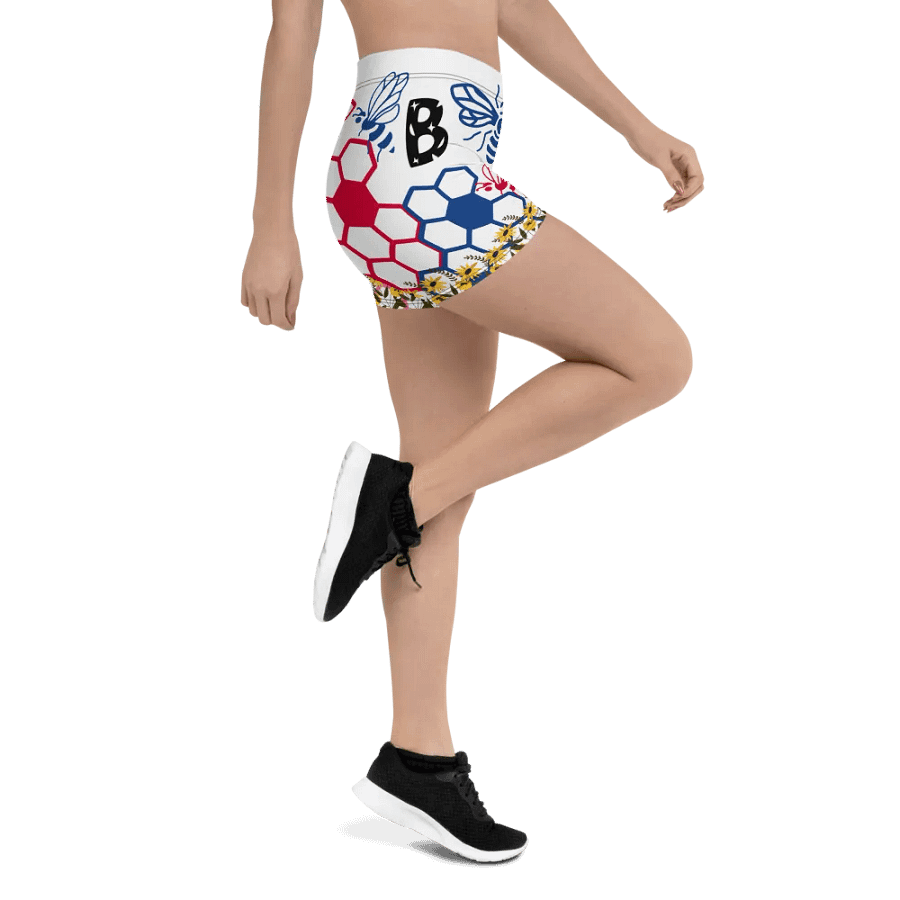 🐝 Bee Lover Customizable Bike Shorts – Buzz Into Active Style! product image (4)