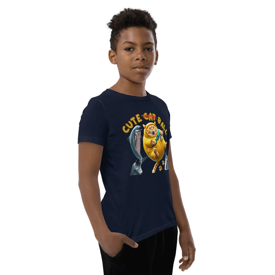'Cute Not Cat But Ball' Youth T-Shirt 🙀🐬🏐 product image (151)