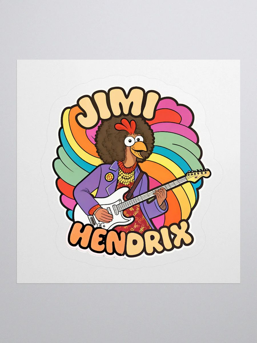Groovy Jimi Hen-drix Guitarist Sticker product image (2)