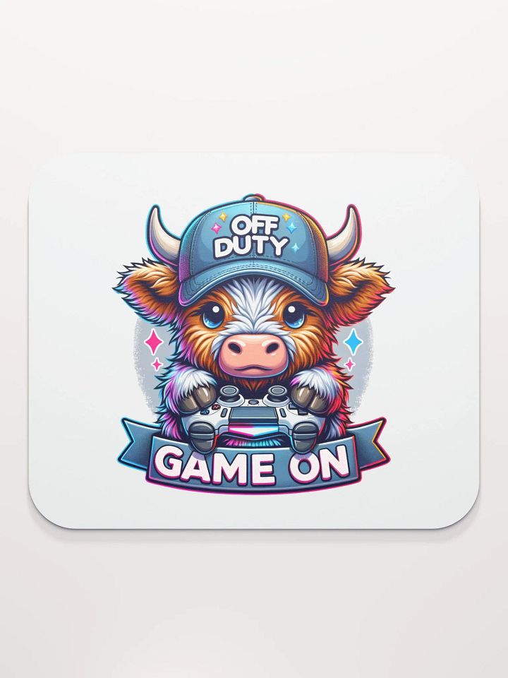 Game On Off Duty Highland Cow Mouse Pad product image (2)