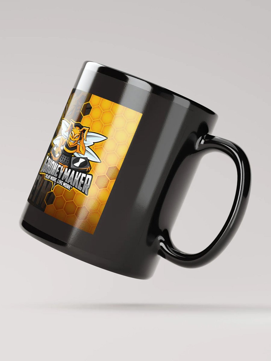 Logo With Texture Black Glossy Mug product image (3)