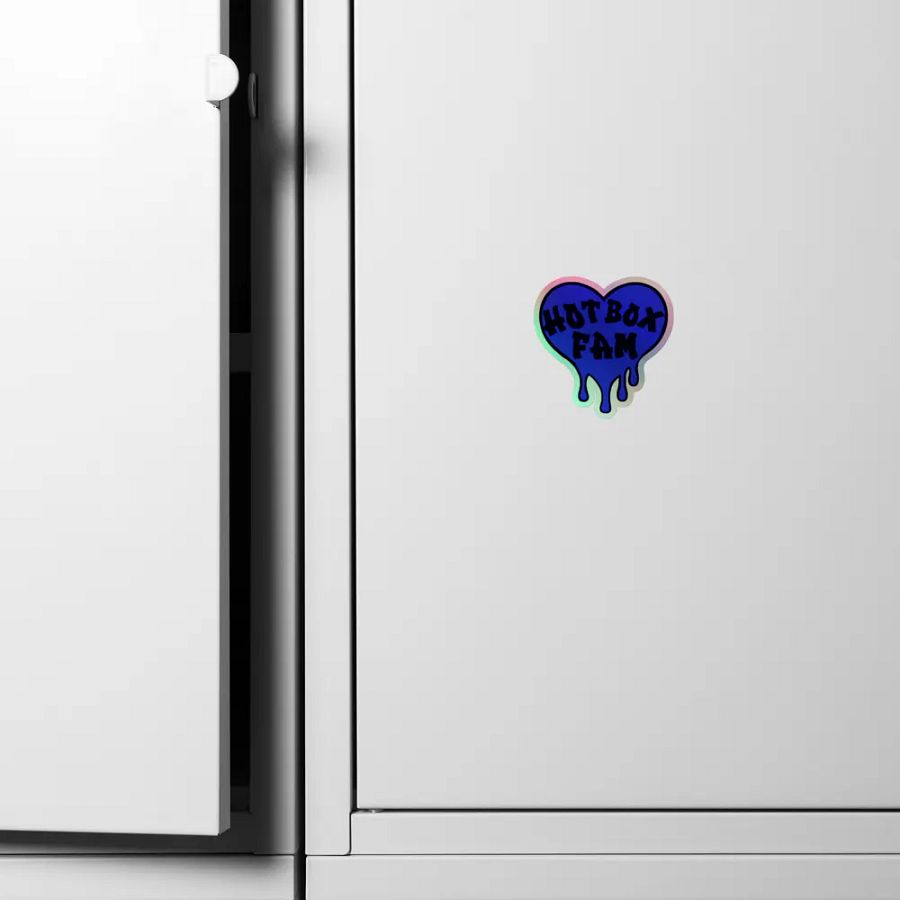 HOT BOX FAM SOLID ROYAL BLUE LOGO STICKER product image (6)