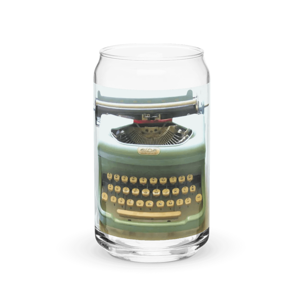 Mint Blue Typewriter-Inspired Glass product image (1)