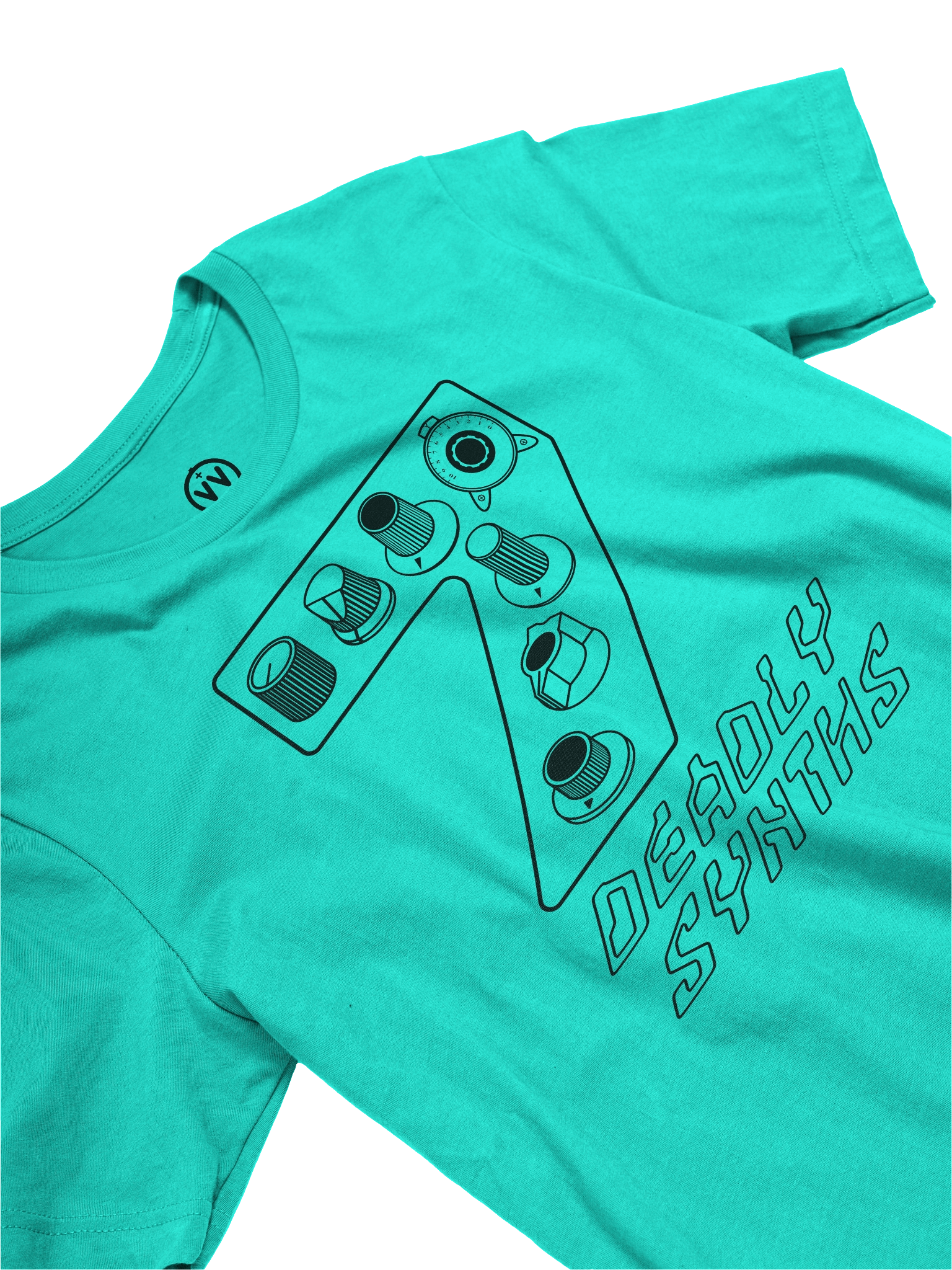 Synthesizer Legends T-Shirt - Seven Deadly Synths (7 Synthesis Classics) BLACK PRINT product image (5)