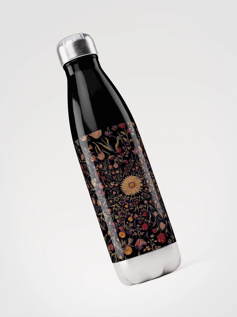 Medieval Flowers On Black Stainless Steel Waterbottle product image (3)