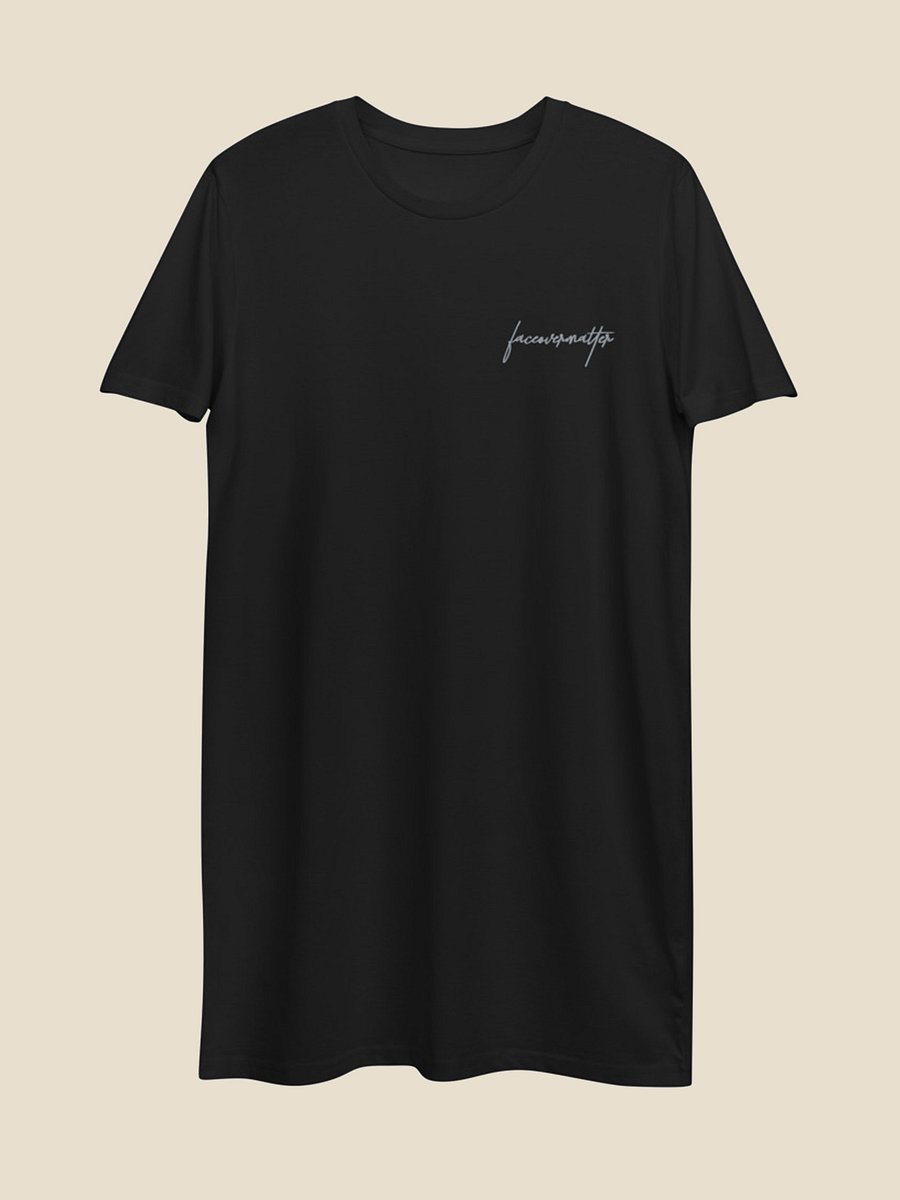 Faceovermatter T-Shirt Dress (Black) product image (2)