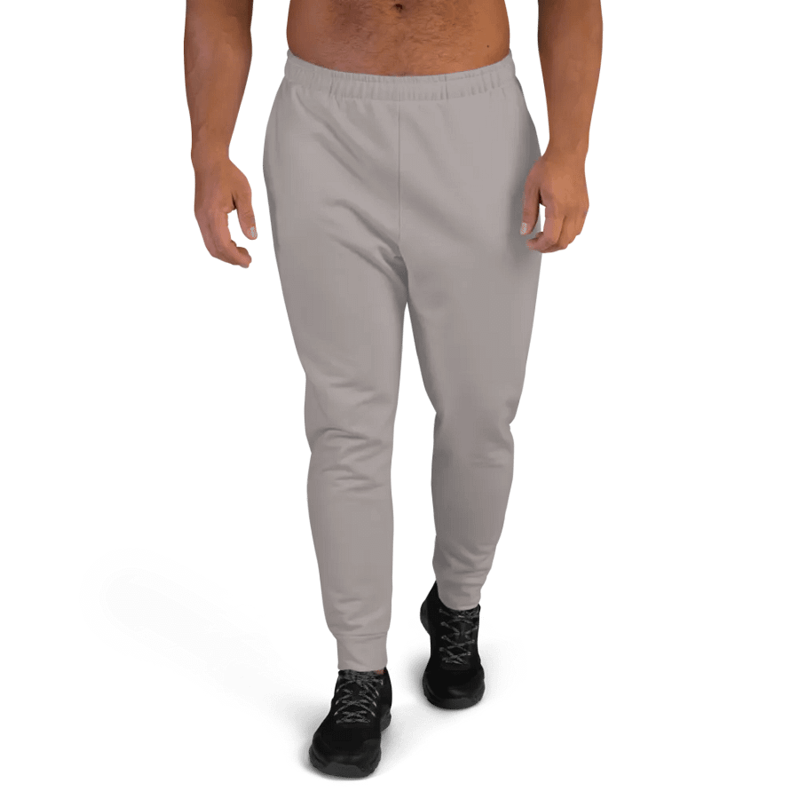 Plain Grey Soft Summer Recycled Polyester Premium Men's Joggers by Treasure Pie product image (1)