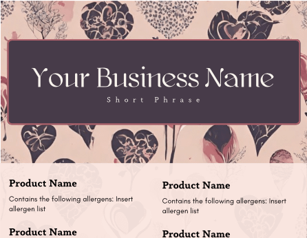 Vintage Rose Garden Cake Tasting Label Templates product image (2)