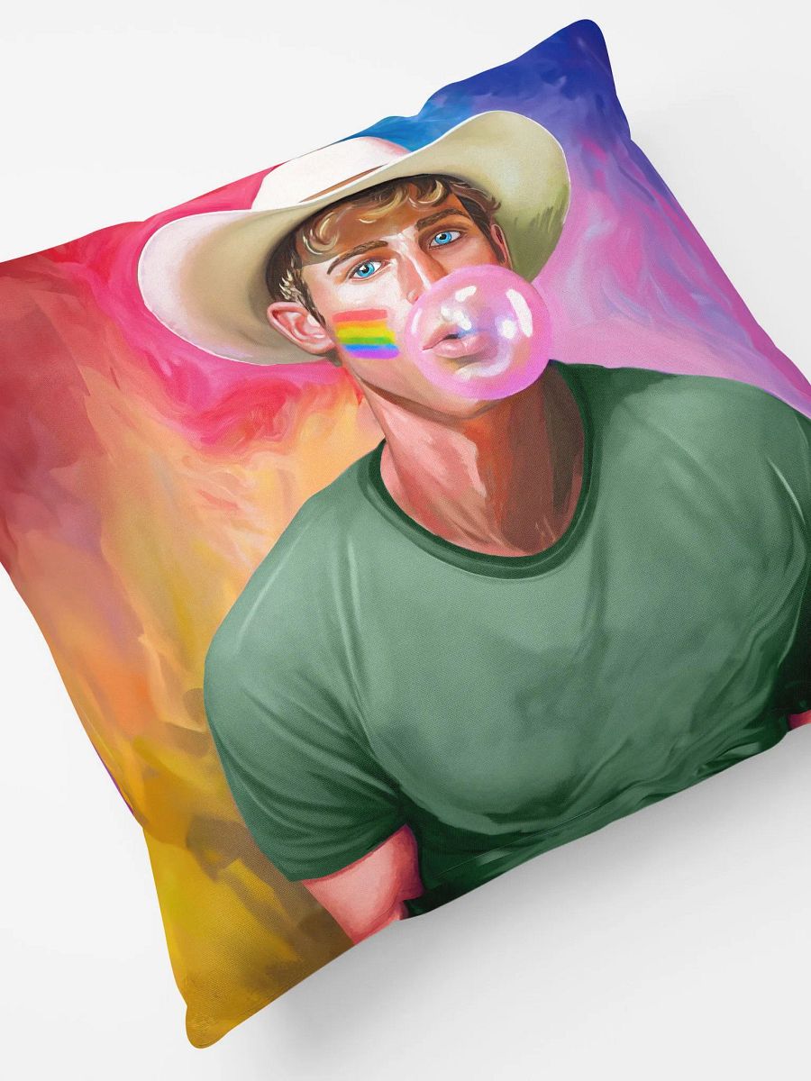 Gay Cowboy Pop Art Throw Pillow product image (5)